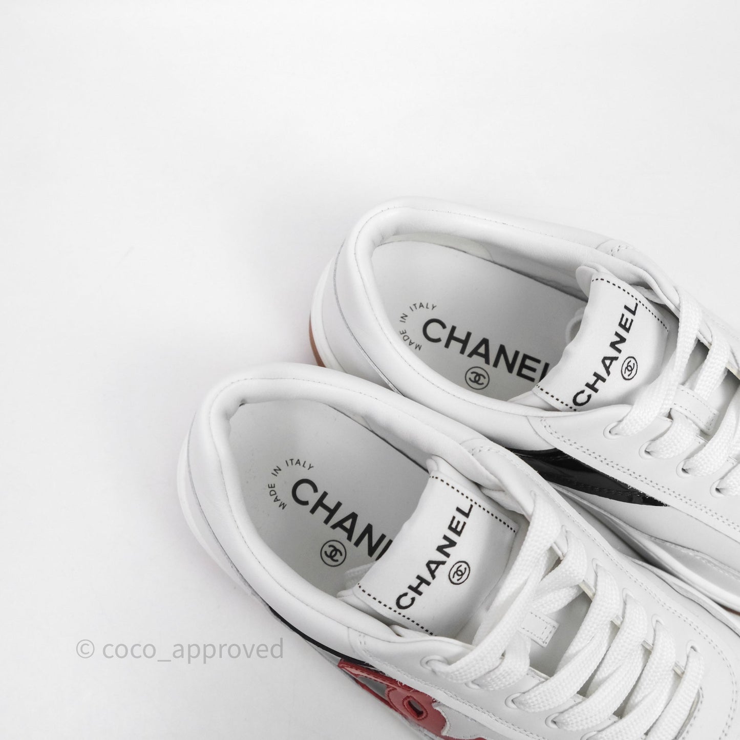 Chanel Logo Sneakers White Size 38