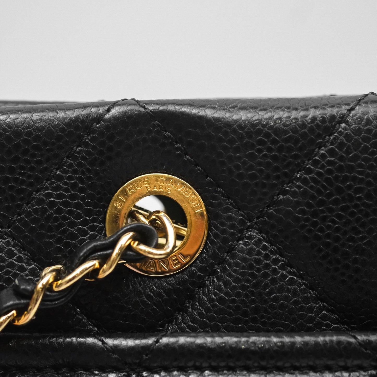 Chanel Quilted Caviar Leather Timeless CC Soft Shopping Tote Bag Black