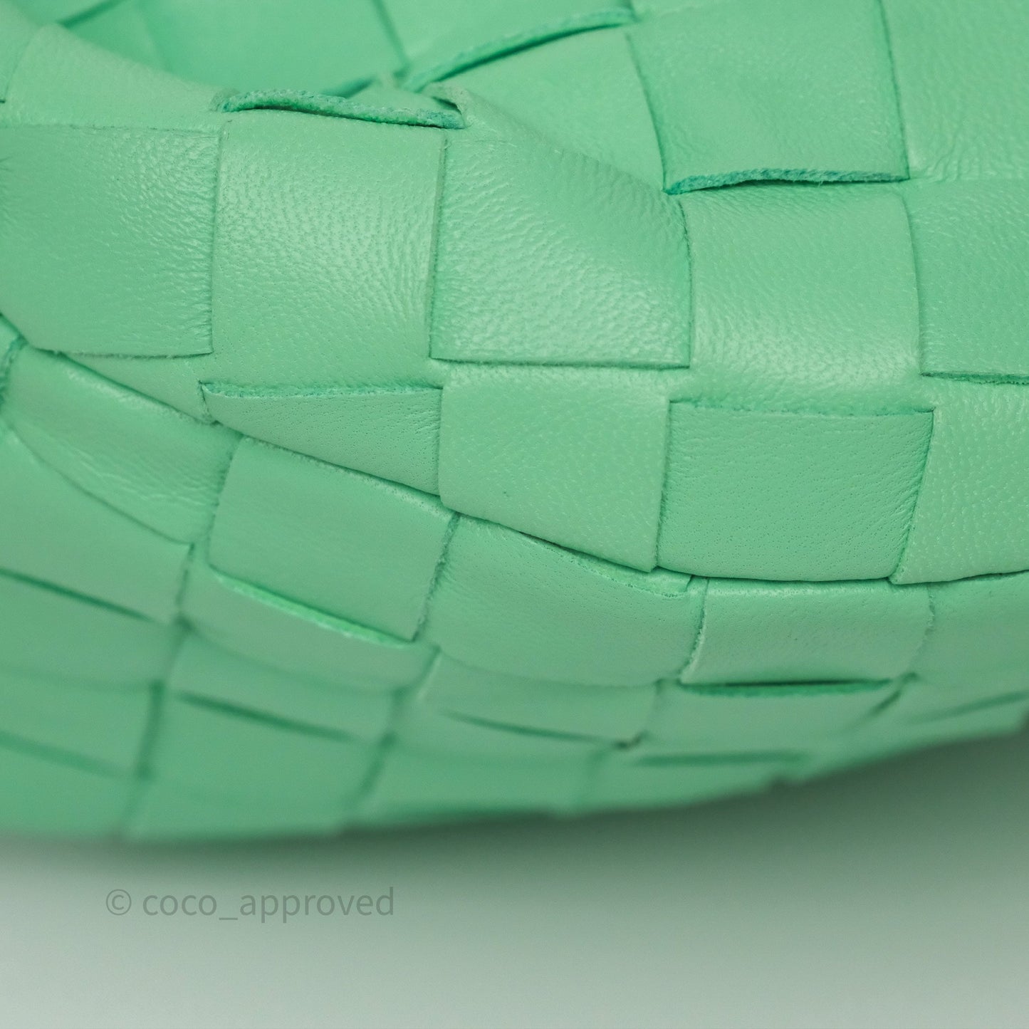 Bottega Veneta Mini Jodie Bag Green Intrecciato Lambskin
