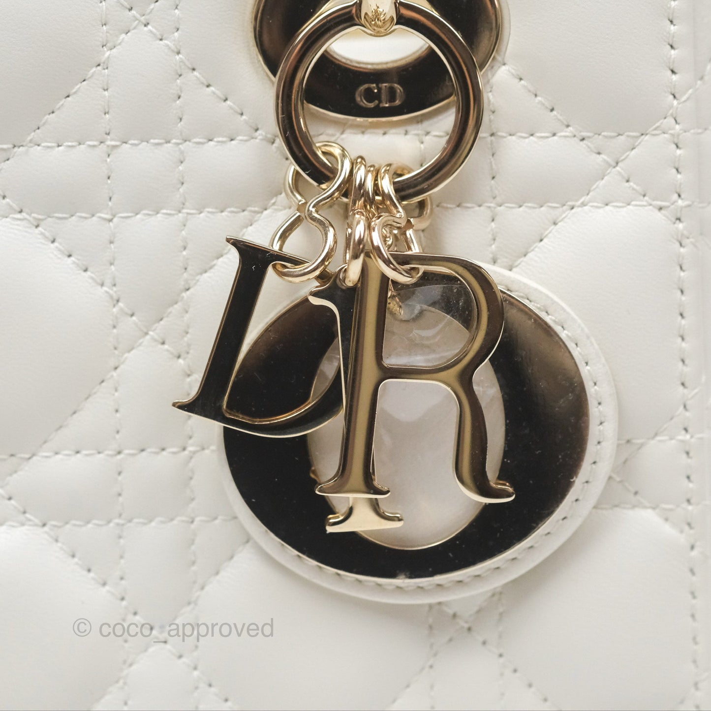 Christian Dior Small Lady Dior My ABCDior Bag Latte Cannage Lambskin