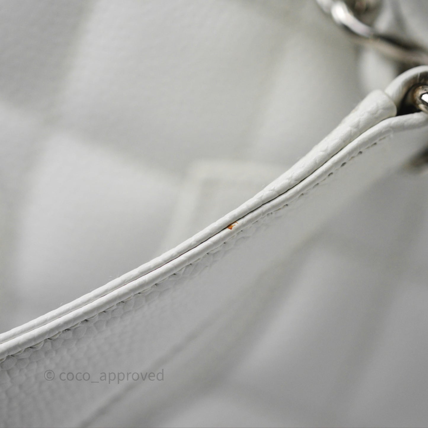 Chanel GST White Caviar Silver Hardware