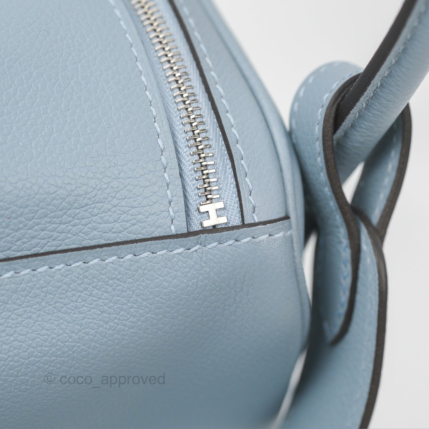 Hermès Lindy 26 Blue Lin Evercolor Palladium Hardware