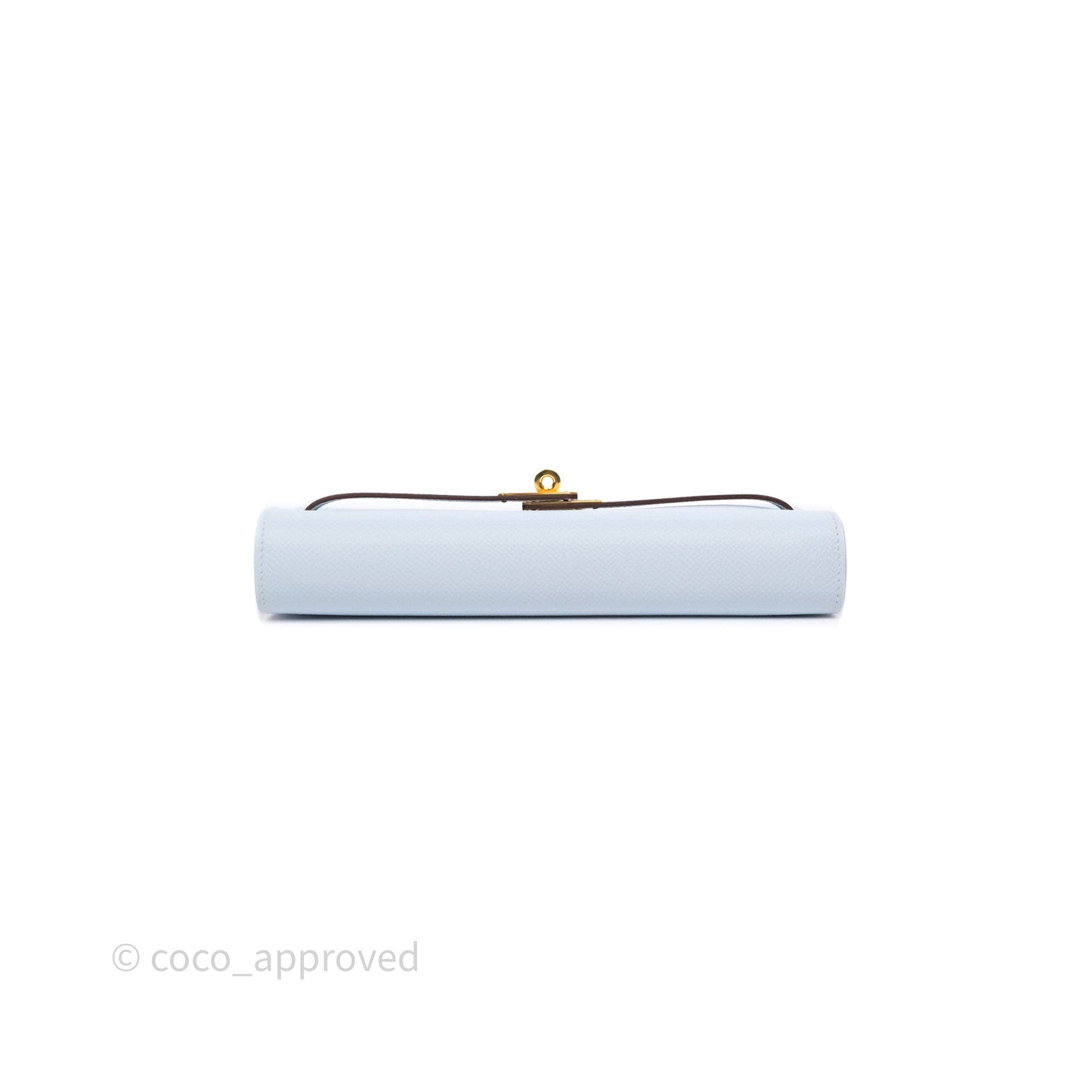 Hermès Kelly To Go Wallet Bleu Brume T0 Epsom Gold Hardware