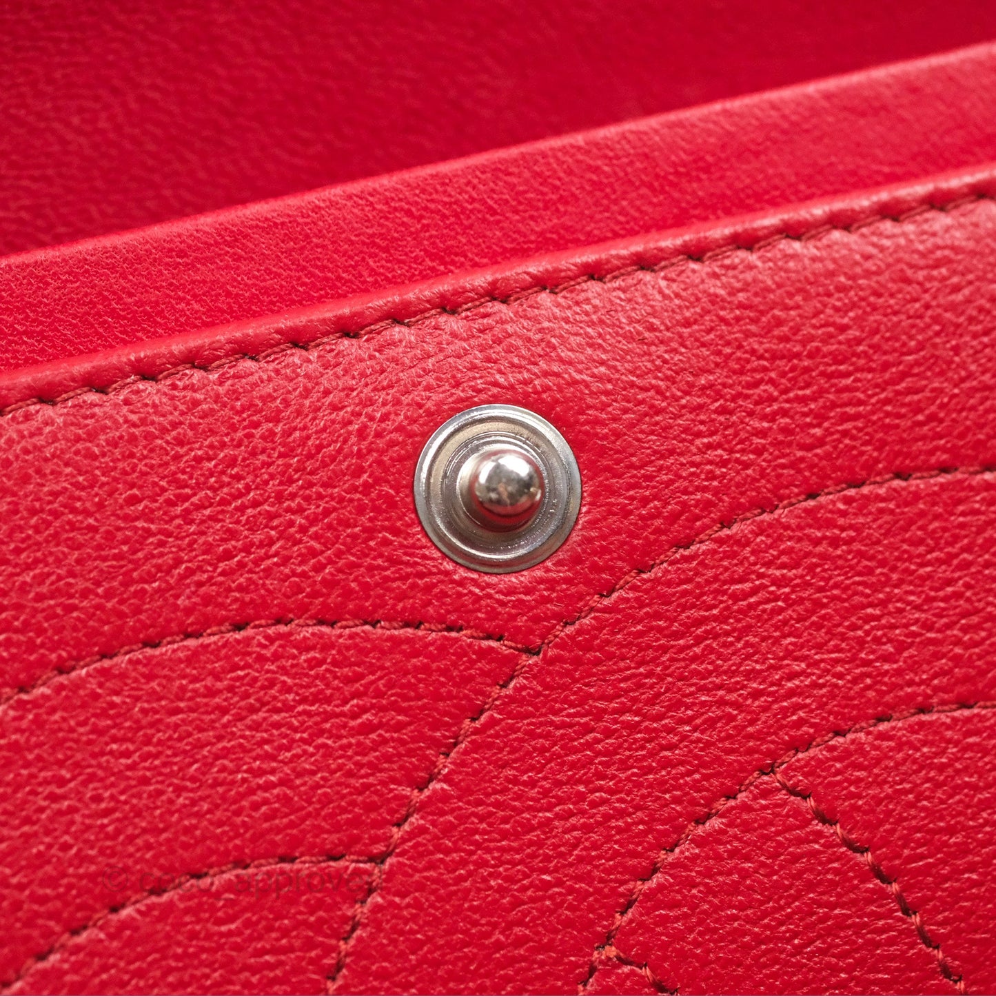 Chanel Jumbo Double Flap Red Lambskin Silver Hardware