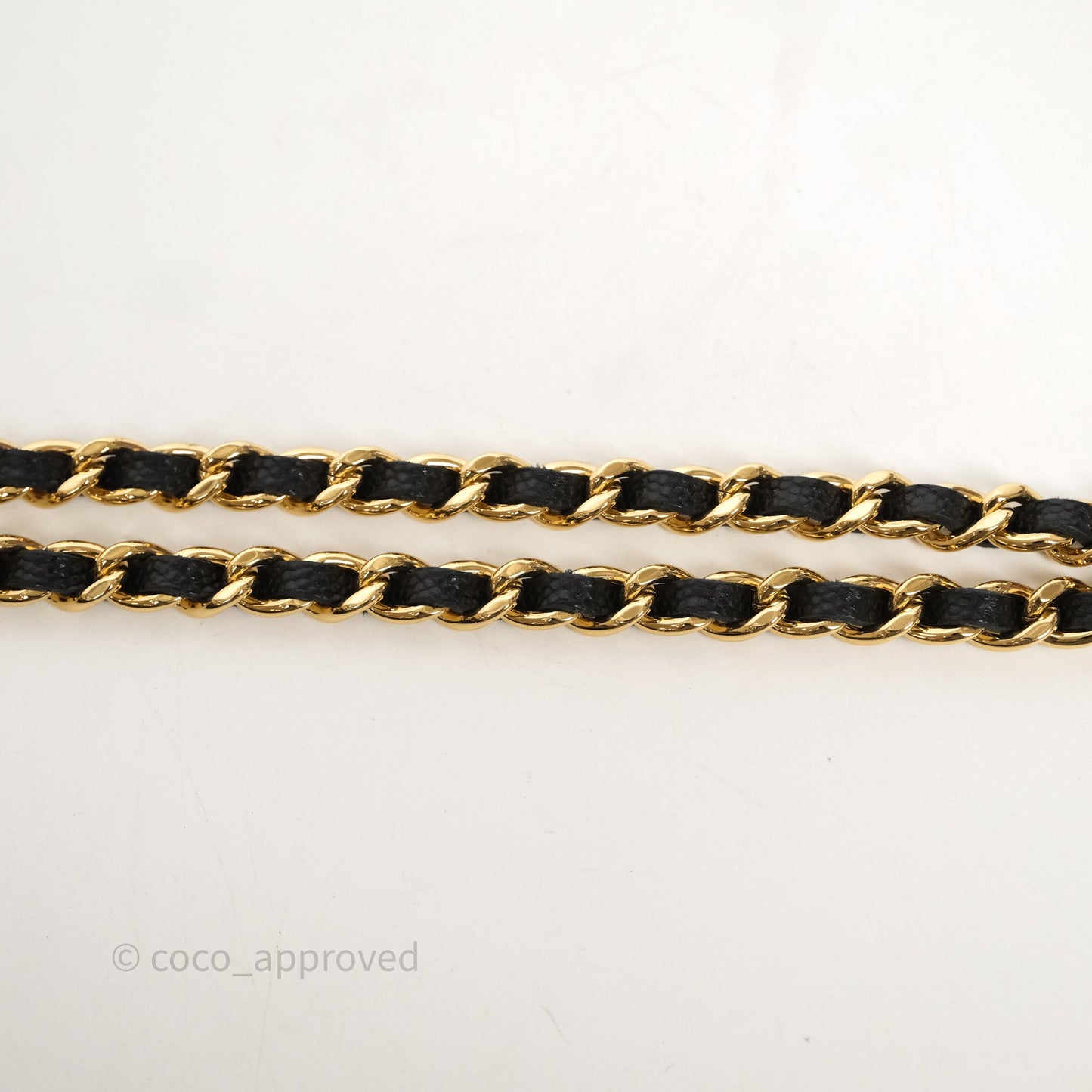 Chanel Clutch on Chain Black Caviar Gold Hardware 25A