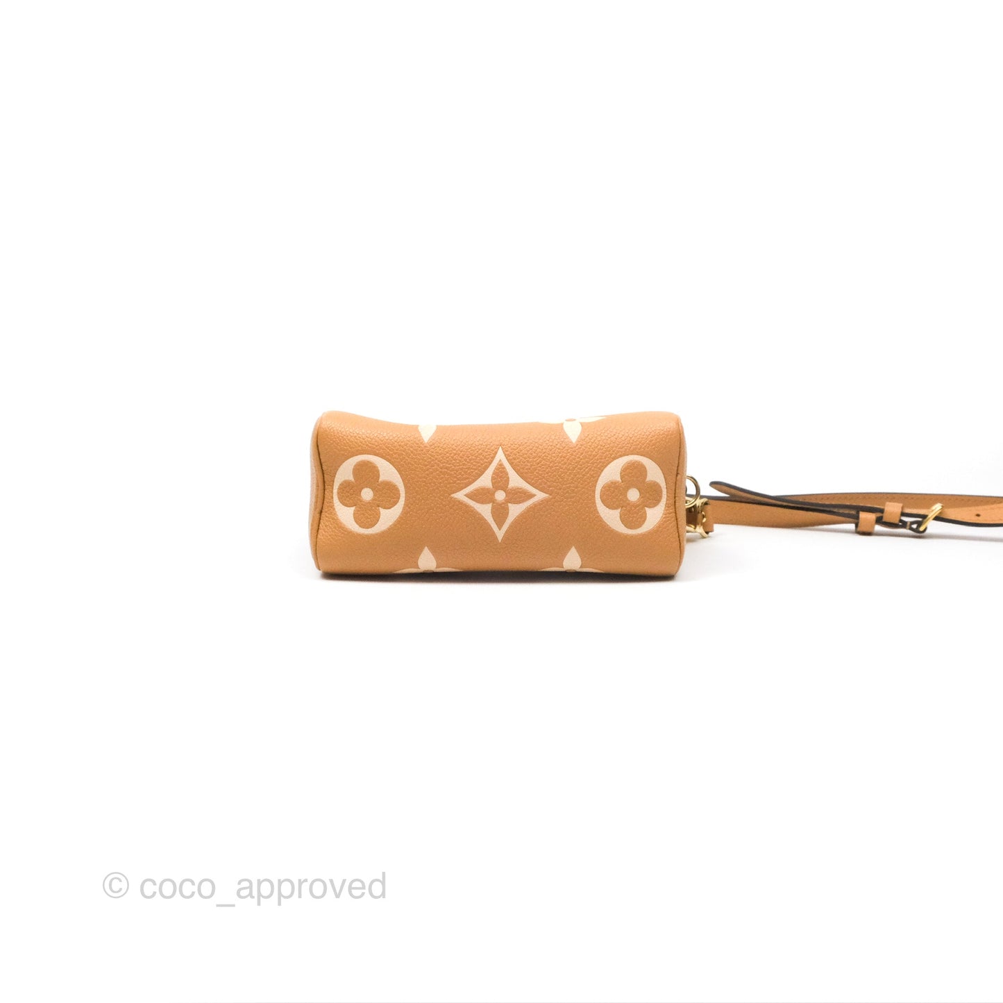 Louis Vuitton Nano Speedy Monogram Arizona Creme