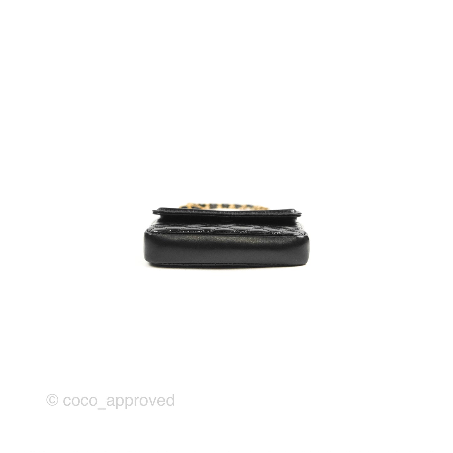 Chanel Waist Belt Bag Black Glazed Aged Calfskin Aged Gold Hardware