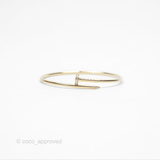 Cartier Small Juste Un Clou Bracelet 18K Yellow Gold Diamond