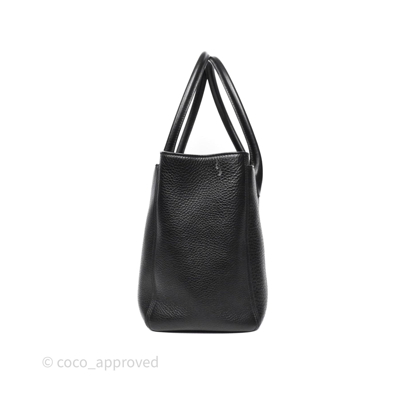 Chanel Executive Tote Bag Black Grained Calfskin Silver Hardware
