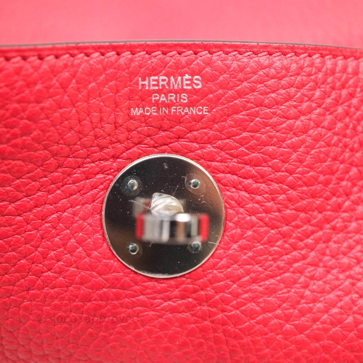 Hermes Lindy 26 Clemence Rouge Palladium Hardware