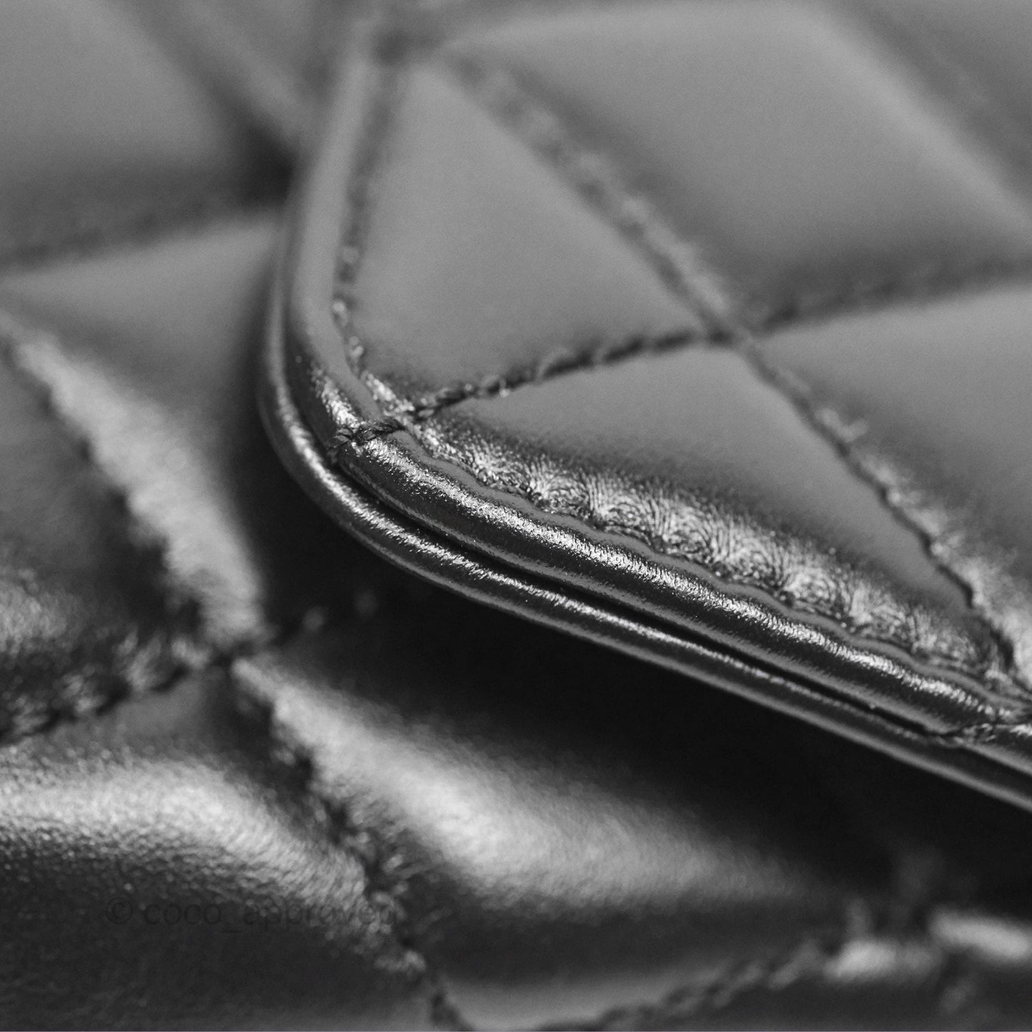 Chanel Small Coco Handle Quilted Black Calfskin Aged Gold Hardware