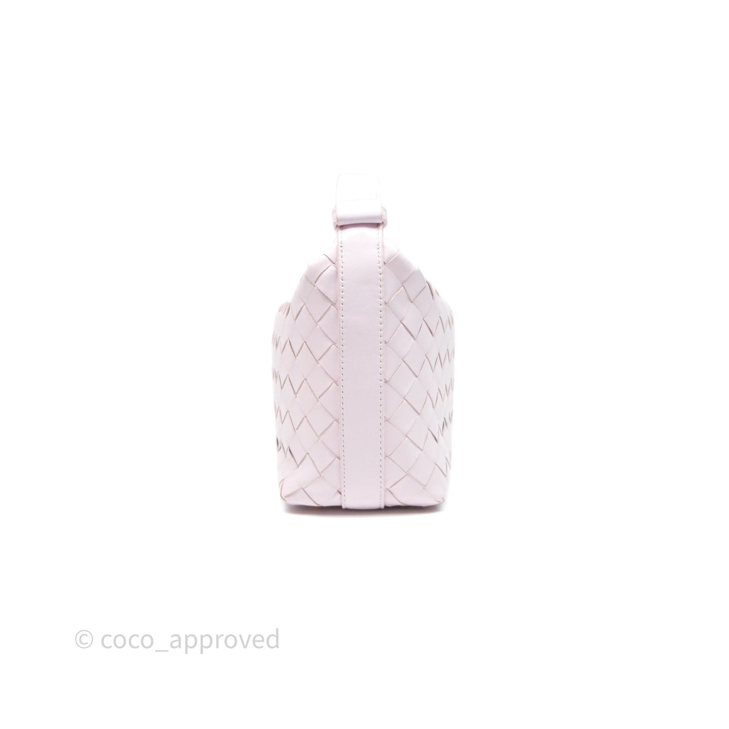 Bottega Veneta Wallace Pink Intrecciato Gold Hardware