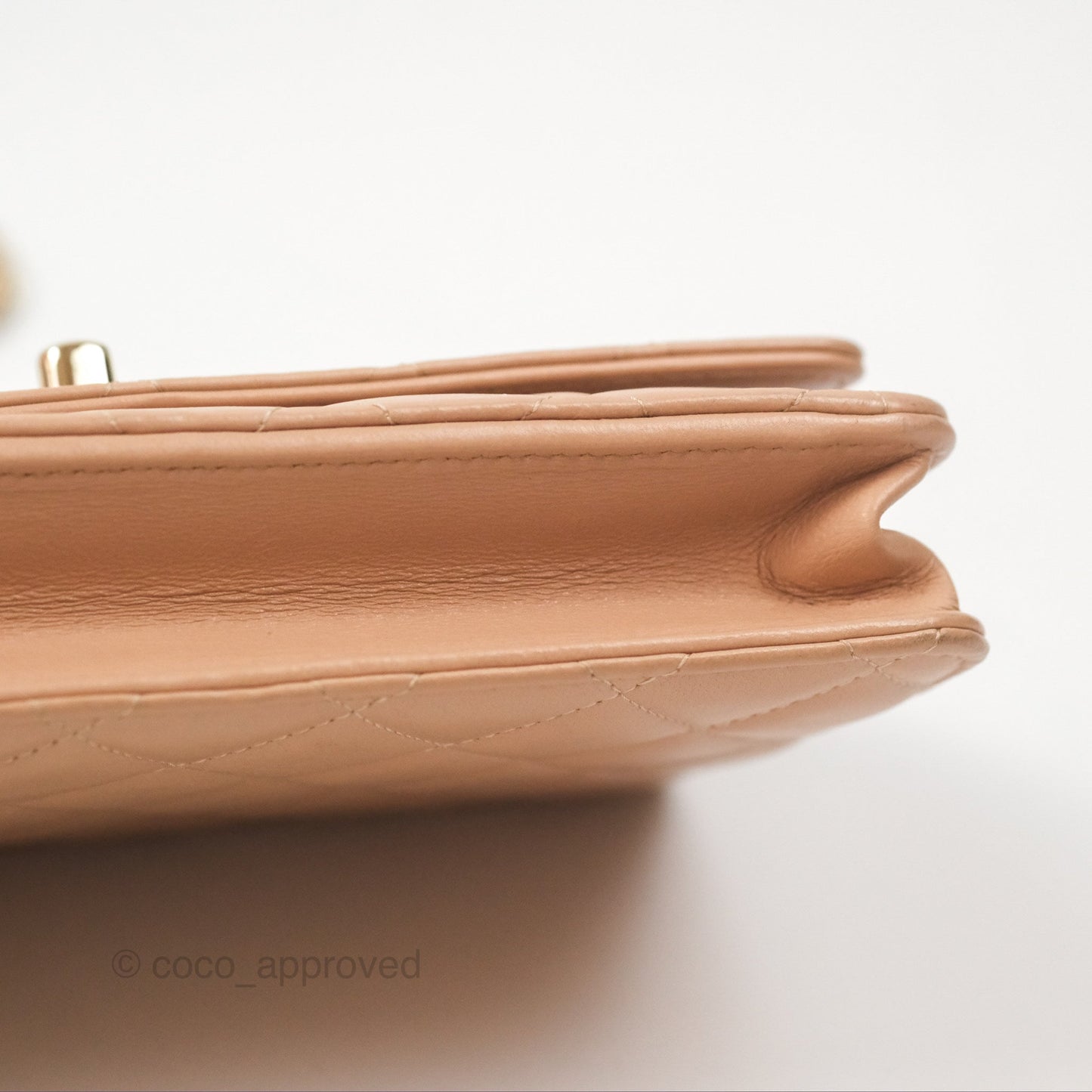 Chanel Trendy CC WOC Quilted Beige Lambskin Gold Hardware