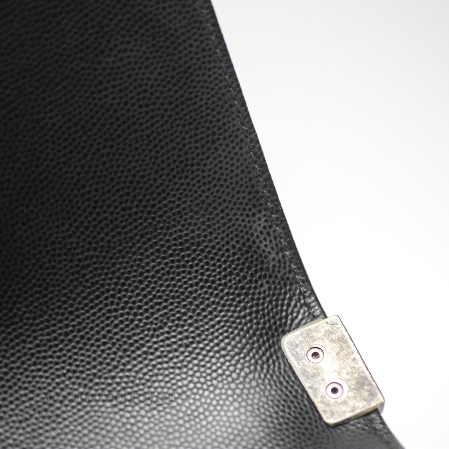 Chanel Medium Boy Quilted Black Caviar Ruthenium Hardware