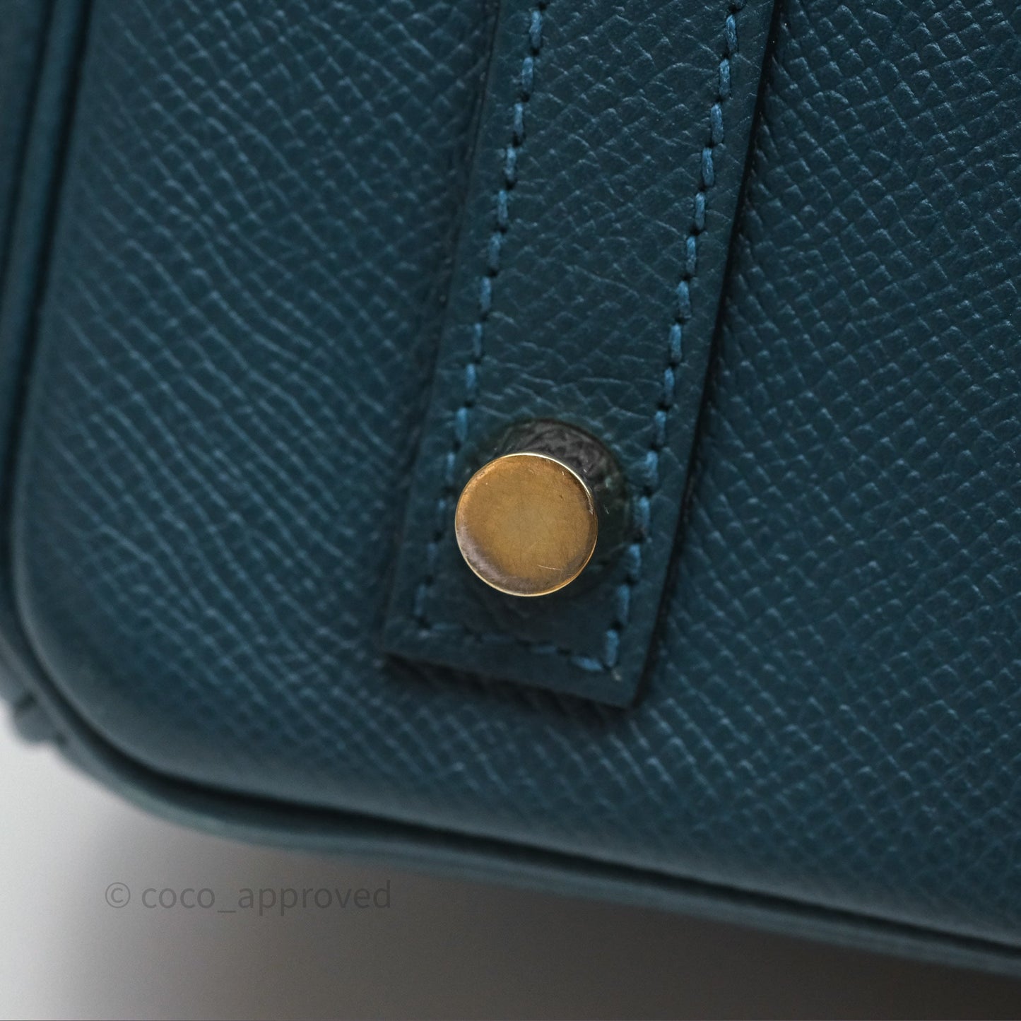 Hermès Birkin 30 Retourne Bleu de Prusse 7P Epsom Gold Hardware