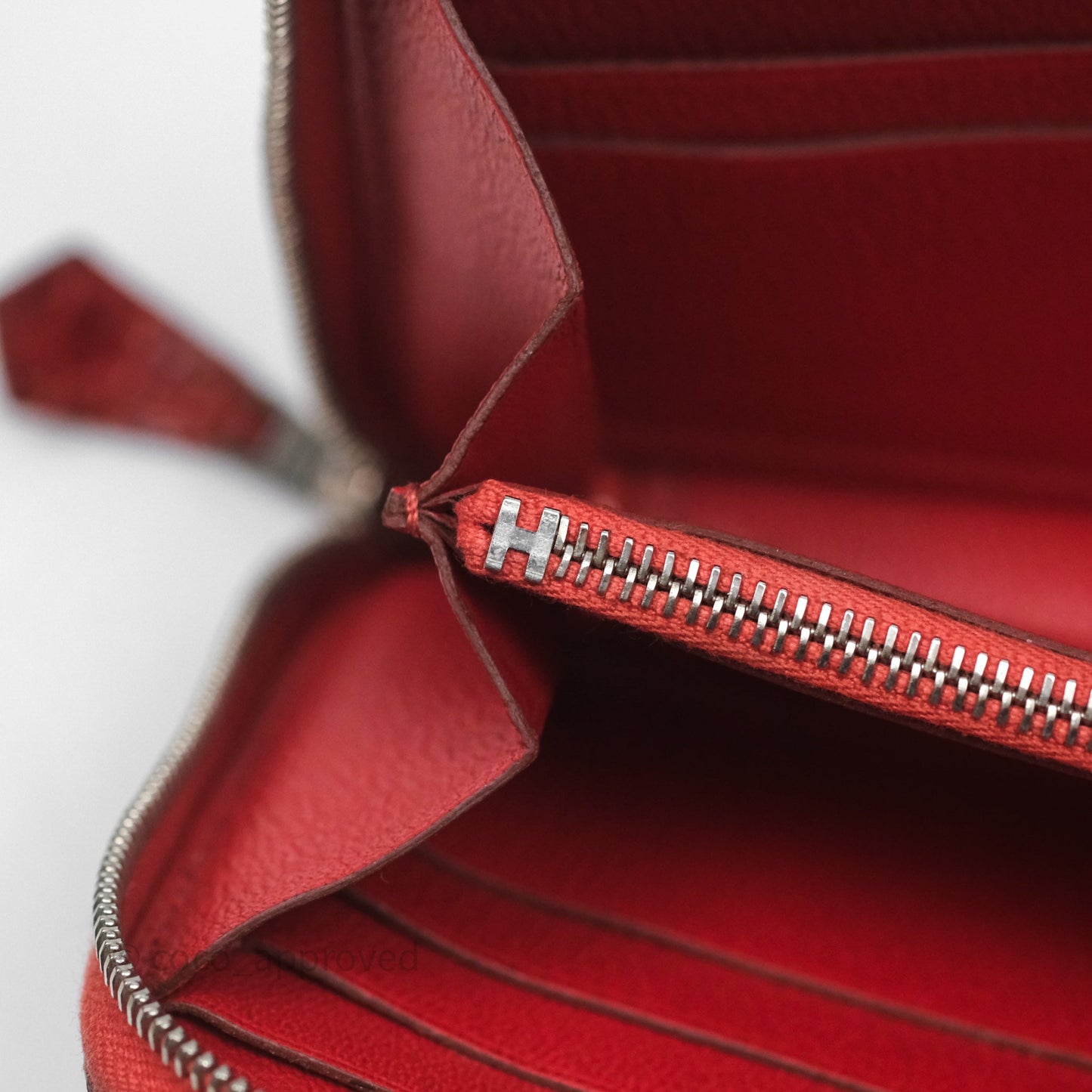 Hermès Azap Wallet Red Alligator Palladium Hardware
