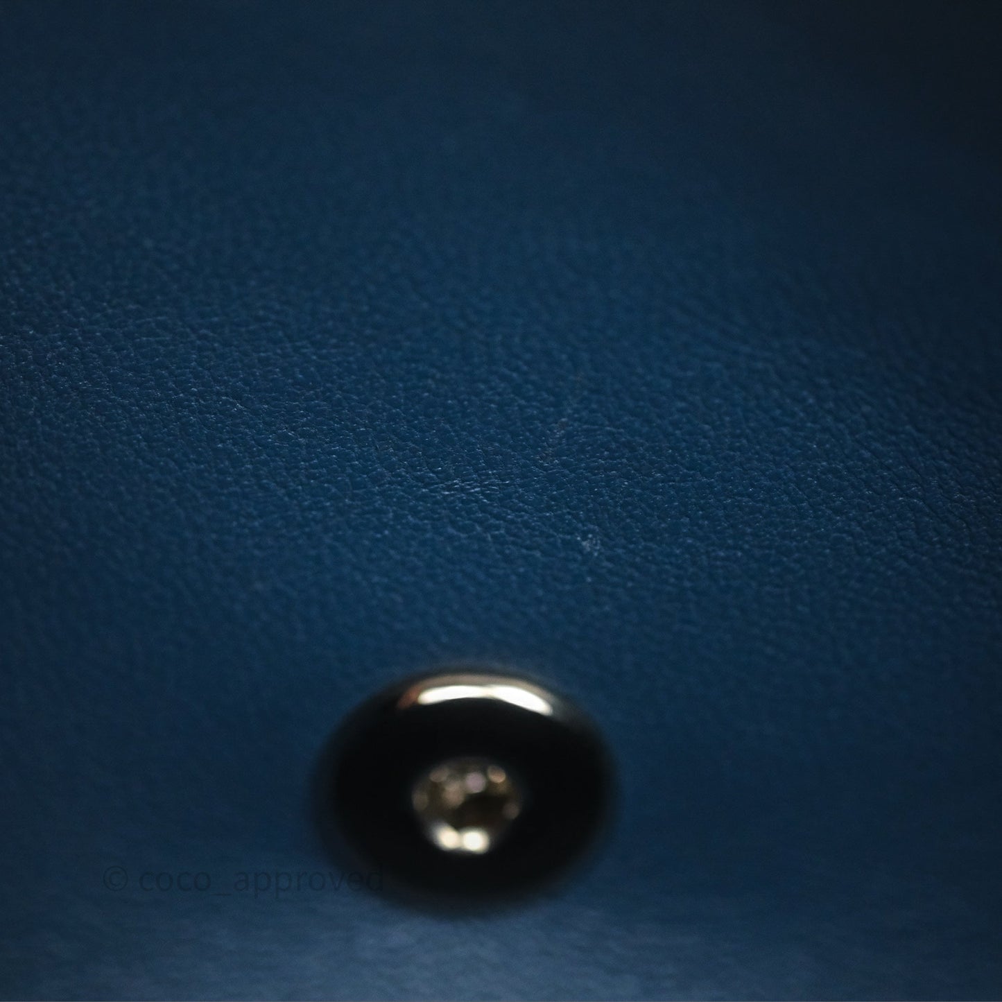 Chanel Quilted Mini Rectangular Navy Lambskin Silver Hardware