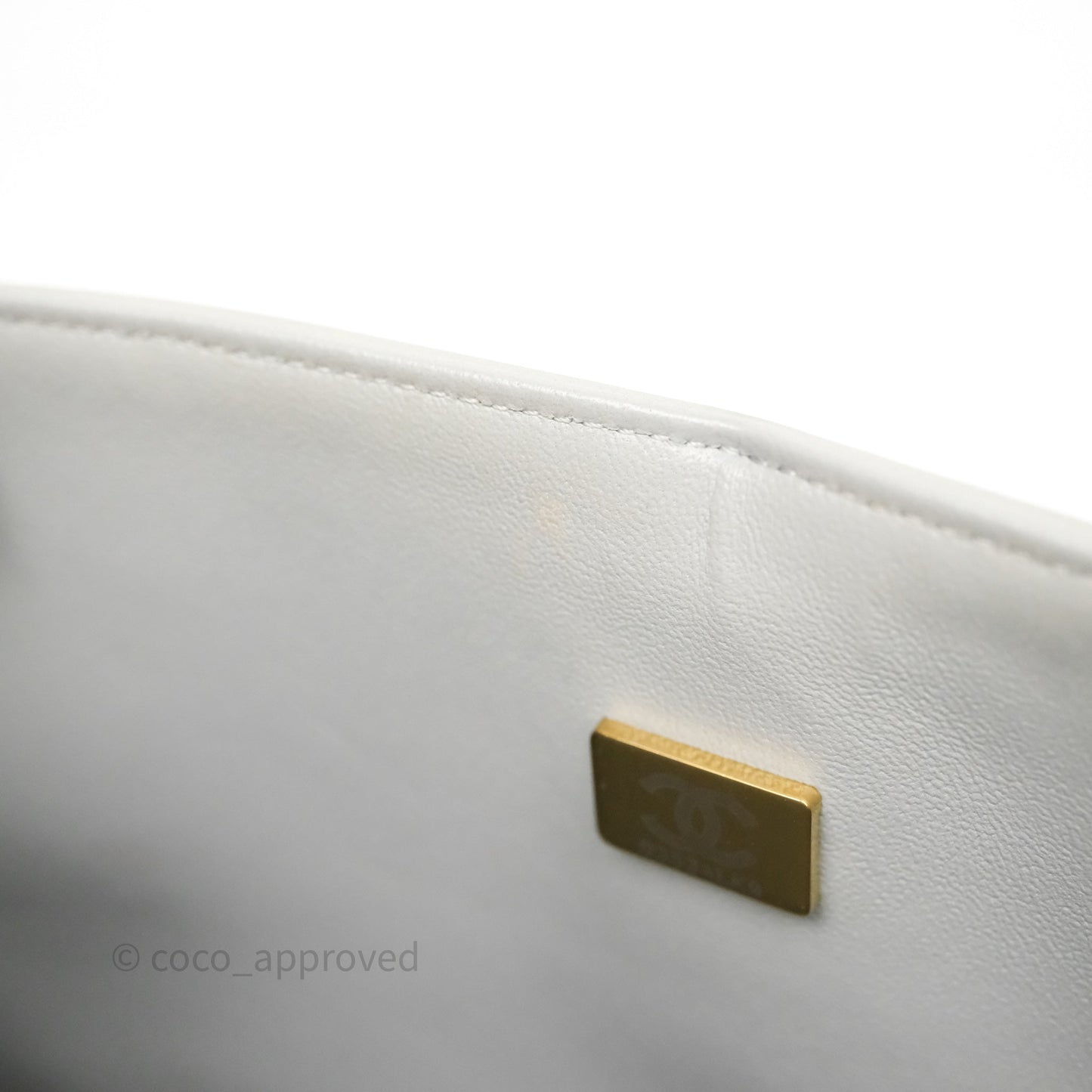 Chanel Small Classic Flap Quilted Grey Lambskin Gold Hardware