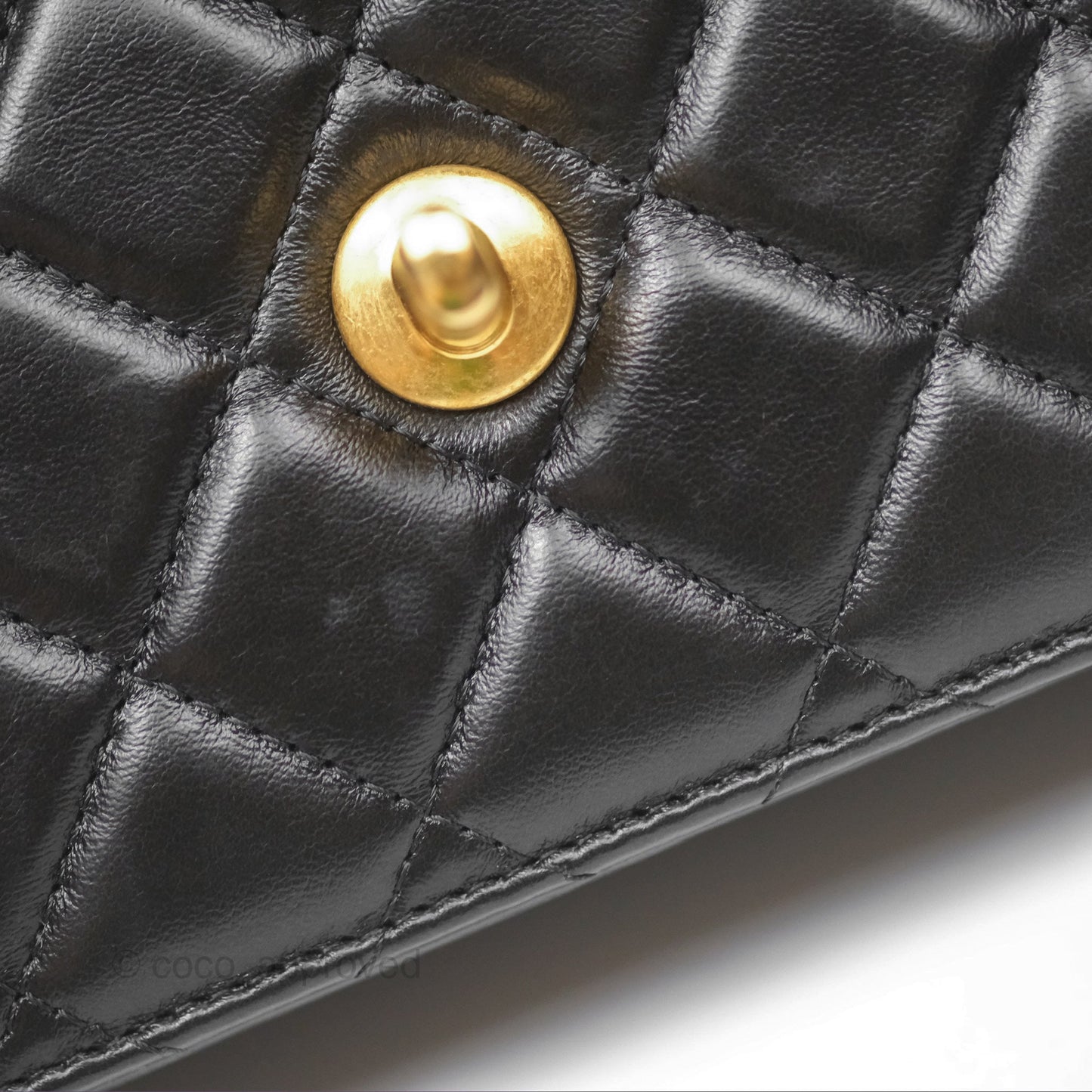 Chanel All Slide Wallet on Chain WOC Adjustable Chain Quilted Black Lambskin 22K