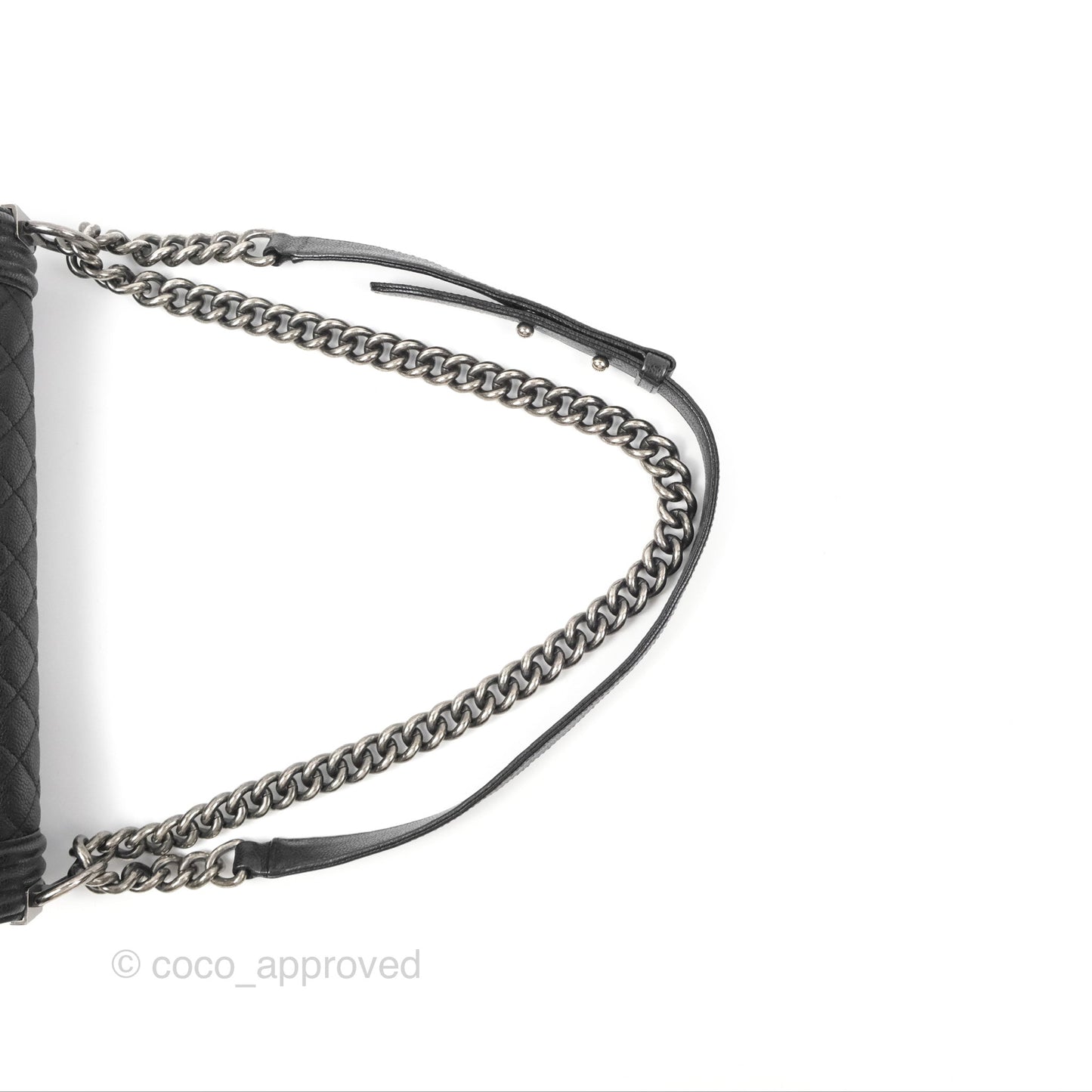Chanel Quilted New Medium Boy Black Caviar Ruthenium Hardware