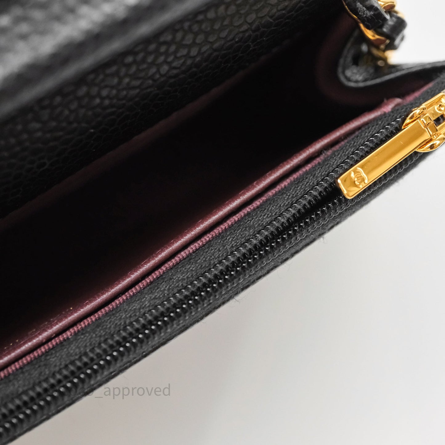 Chanel Quilted WOC Black Caviar Gold Hardware