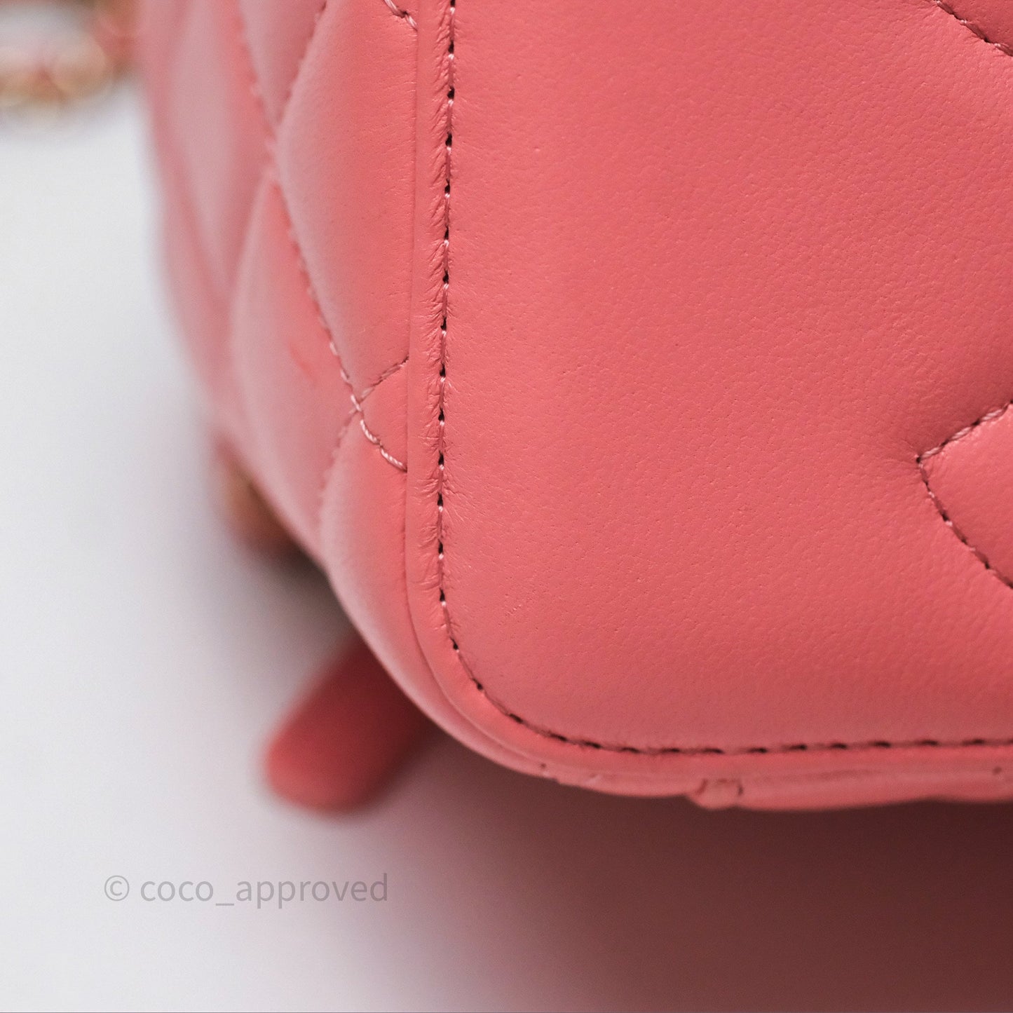 Chanel Vanity Rectangular Top Handle Pink Lambskin Gold Hardware