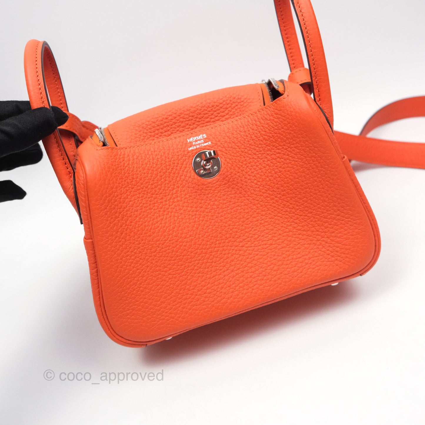 Hermès Mini Lindy 20 Clemence Palladium Hardware