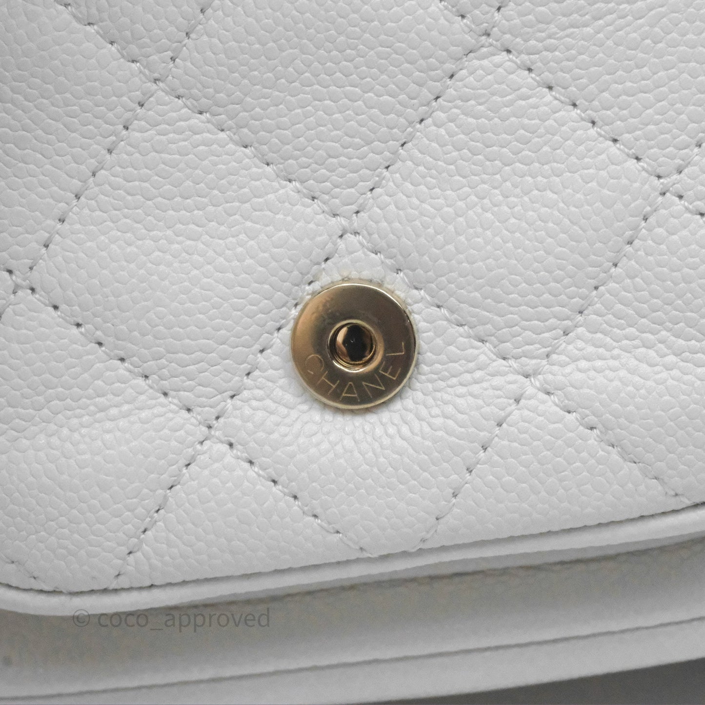 Chanel Small Duma Backpack White Caviar Gold Hardware