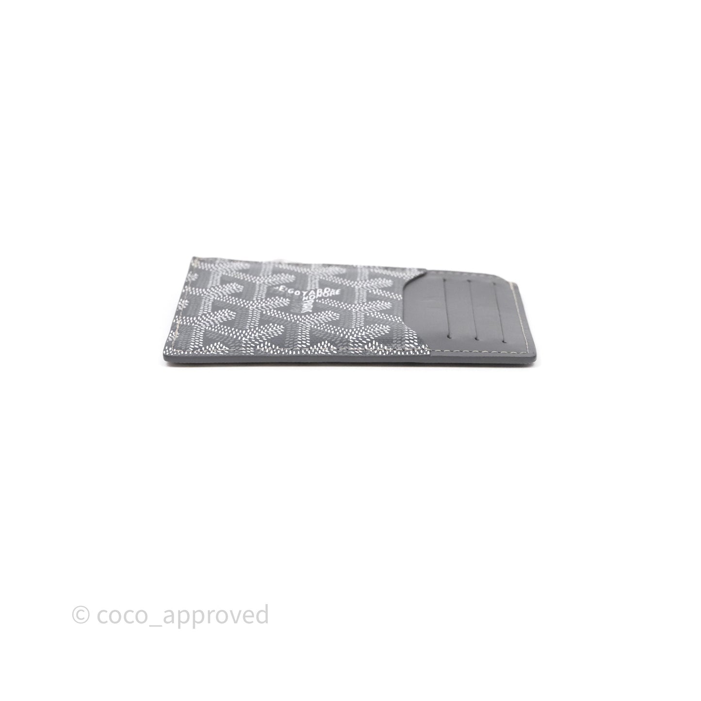 Goyard Bourbon Zipped Card Holder Grey