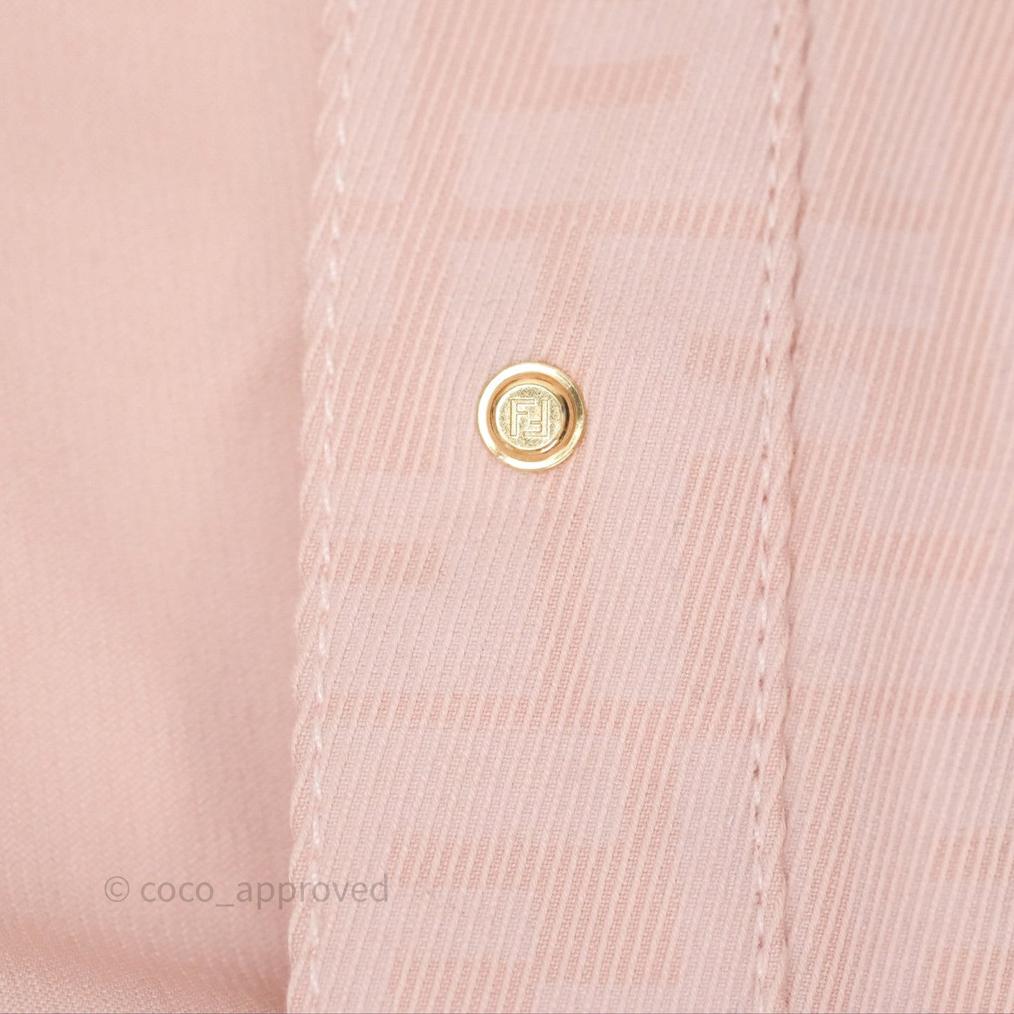Fendi Denim FF Belted Jacket Pink