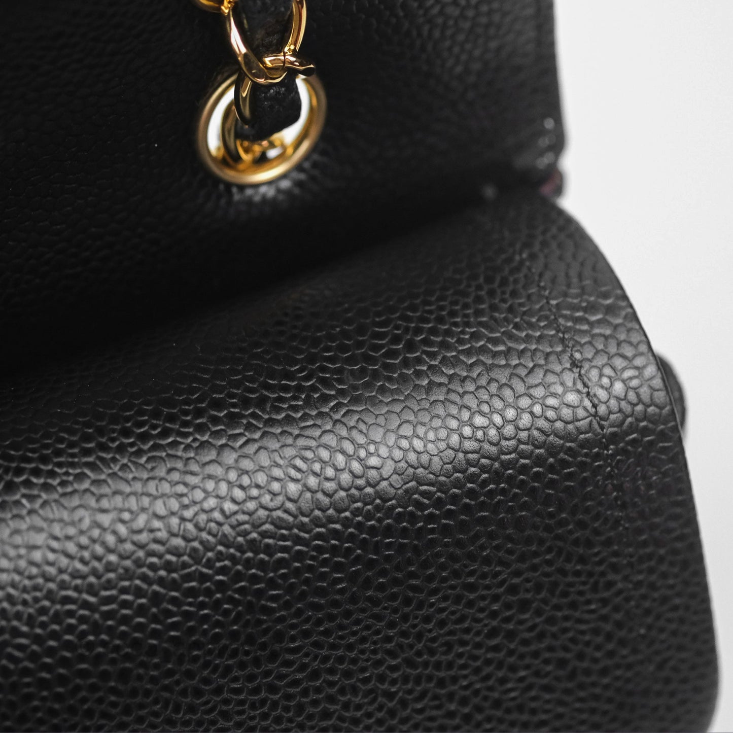 Chanel Classic M/L Medium Flap Quilted Black Caviar Gold Hardware