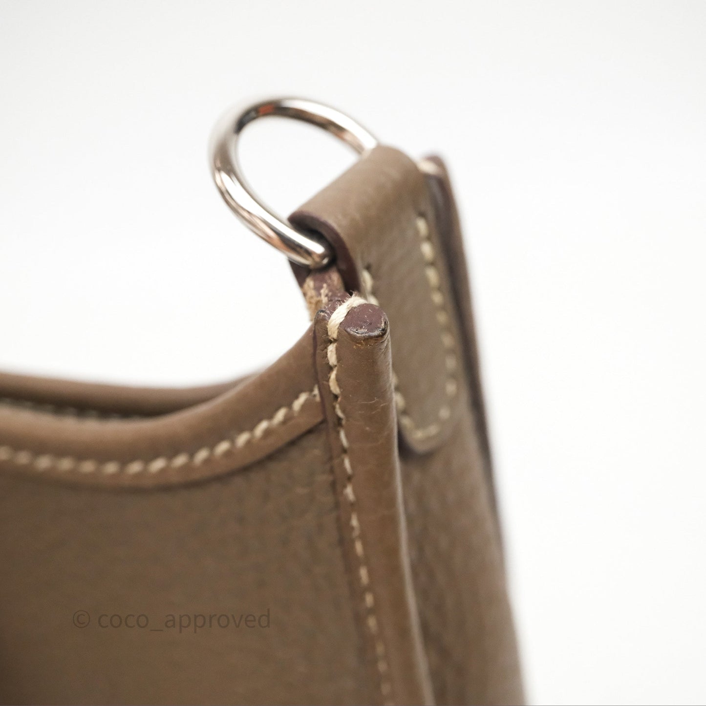 Hermès Mini Evelyne 16 Etoupe Clemence Palladium Hardware