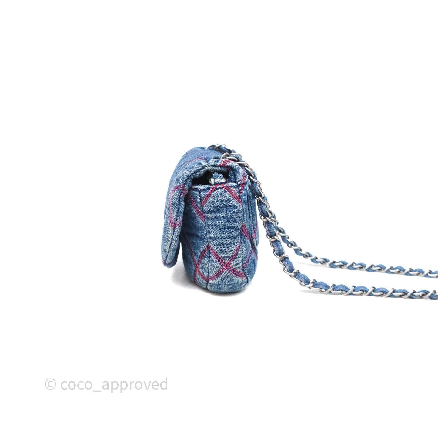 Chanel Coco Beach Flap Bag Denim Silver Hardware