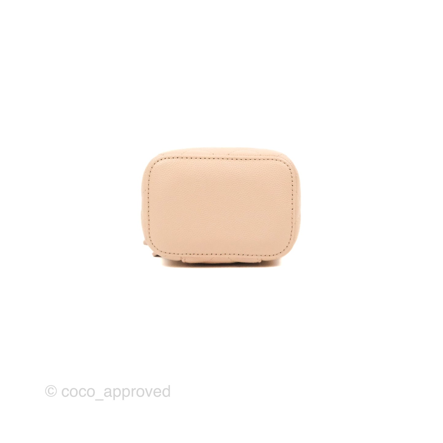 Chanel Mini Vanity With Chain Beige Pink Caviar Gold Hardware
