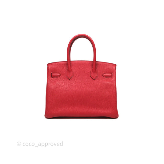 Hermes Birkin 30 Rouge Togo Gold Hardware