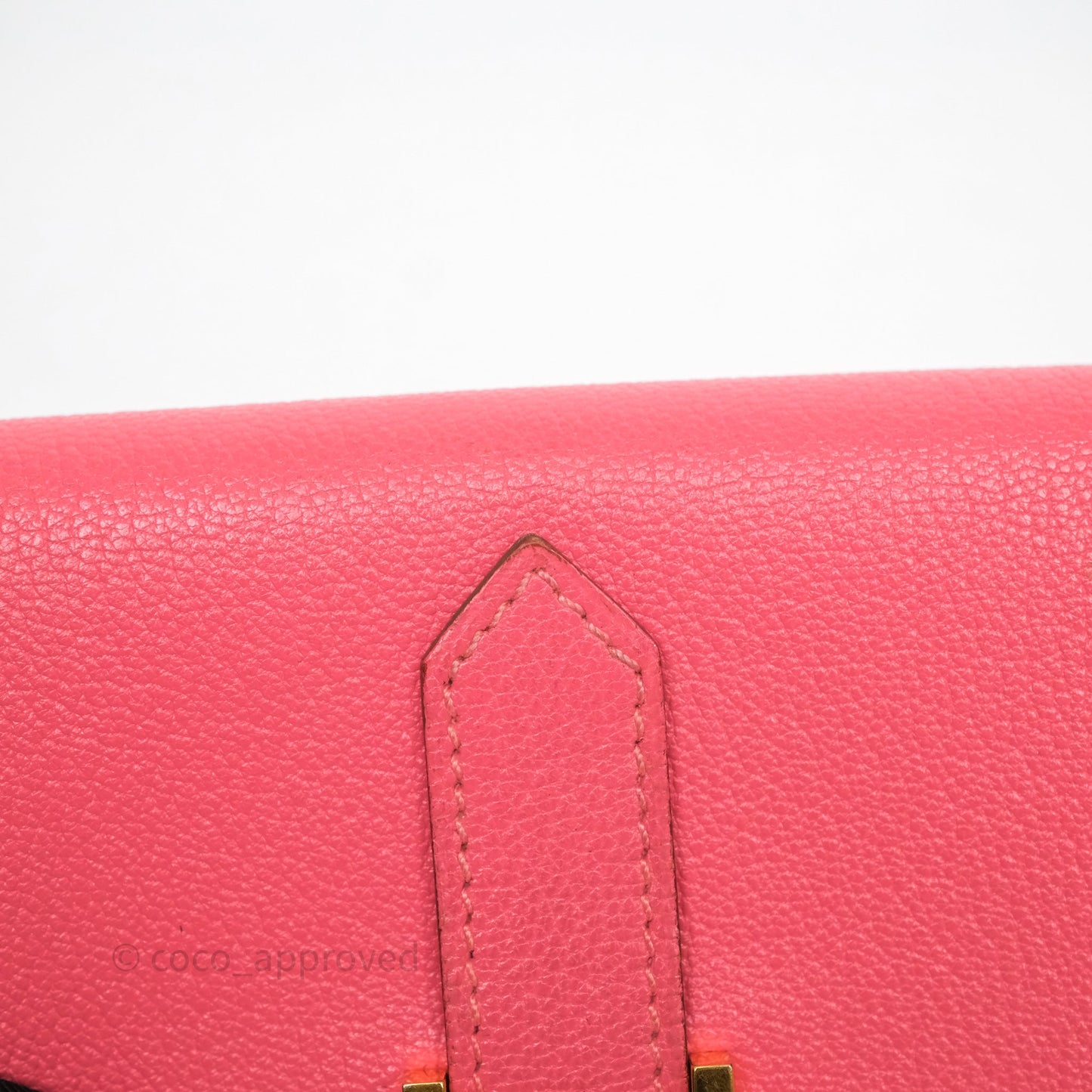 Hermès Bearn Mini Wallet Rose Lipstick U5 Chevre Mysore Gold Hardware