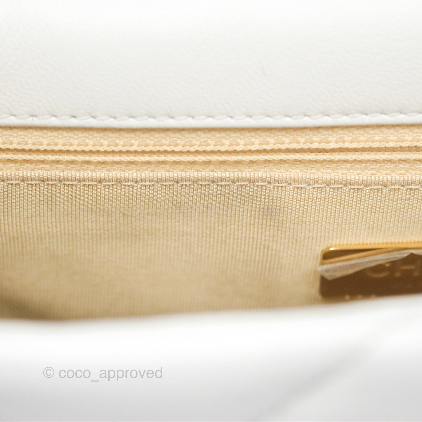 Chanel 19 Small Off White Mixed Hardware