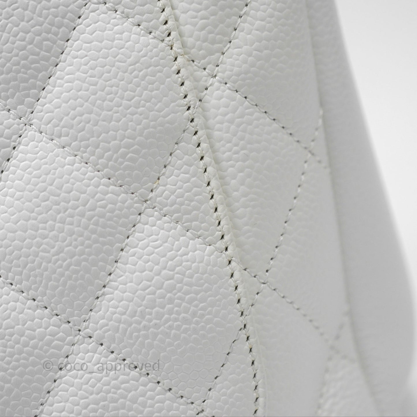 Chanel GST White Caviar Silver Hardware