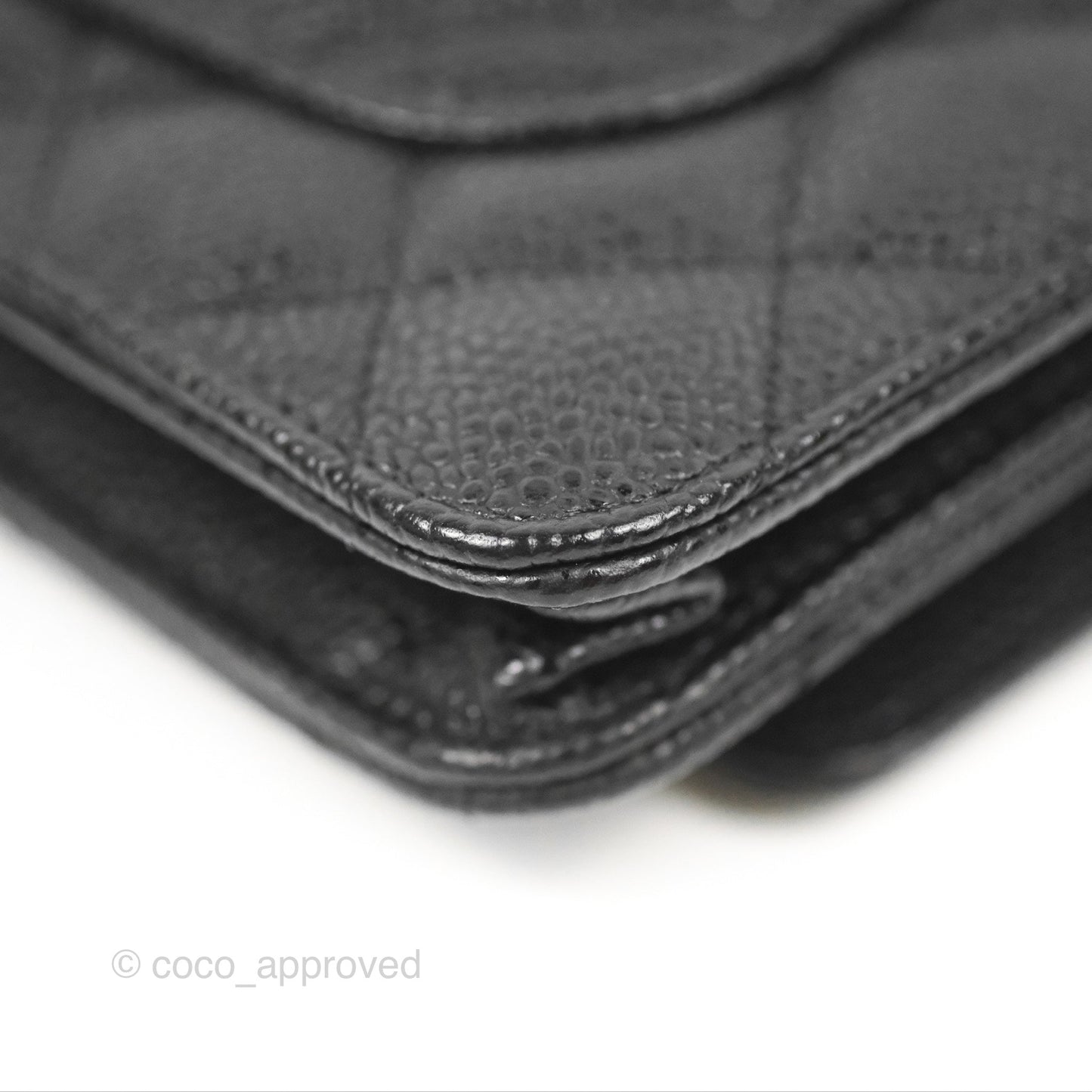 Chanel Quilted WOC Black Caviar Silver Hardware