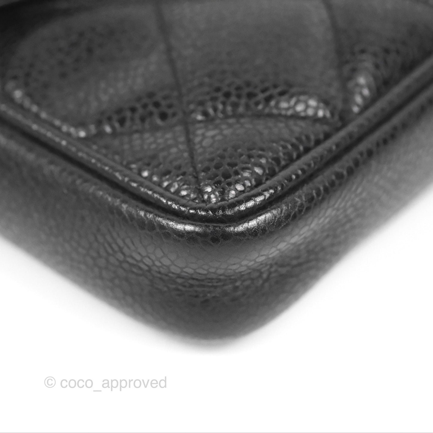 Chanel Vintage Belt Bag Quilted Black Caviar 24K Gold Hardware