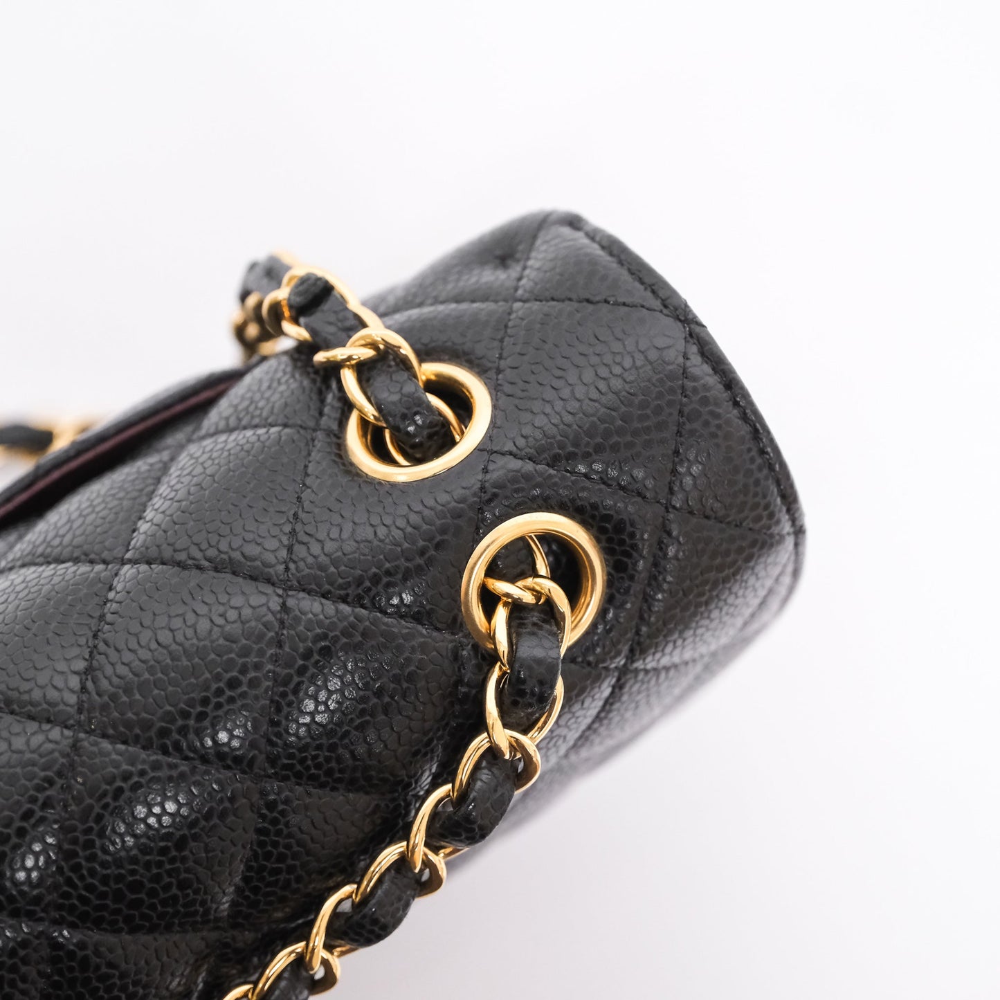 Chanel Classic M/L Medium Flap Quilted Black Caviar Gold Hardware