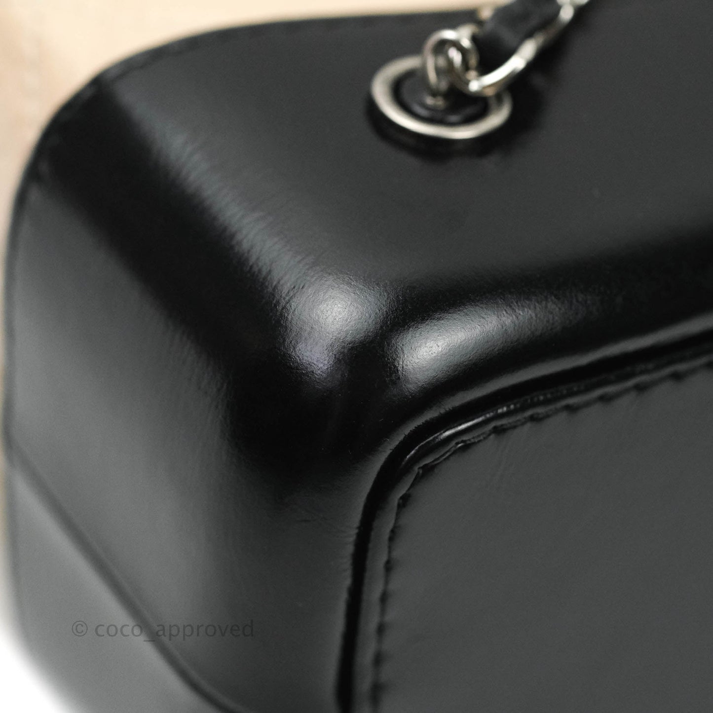 Chanel Gabrielle Backpack Black Aged Calfskin Small Beige Black