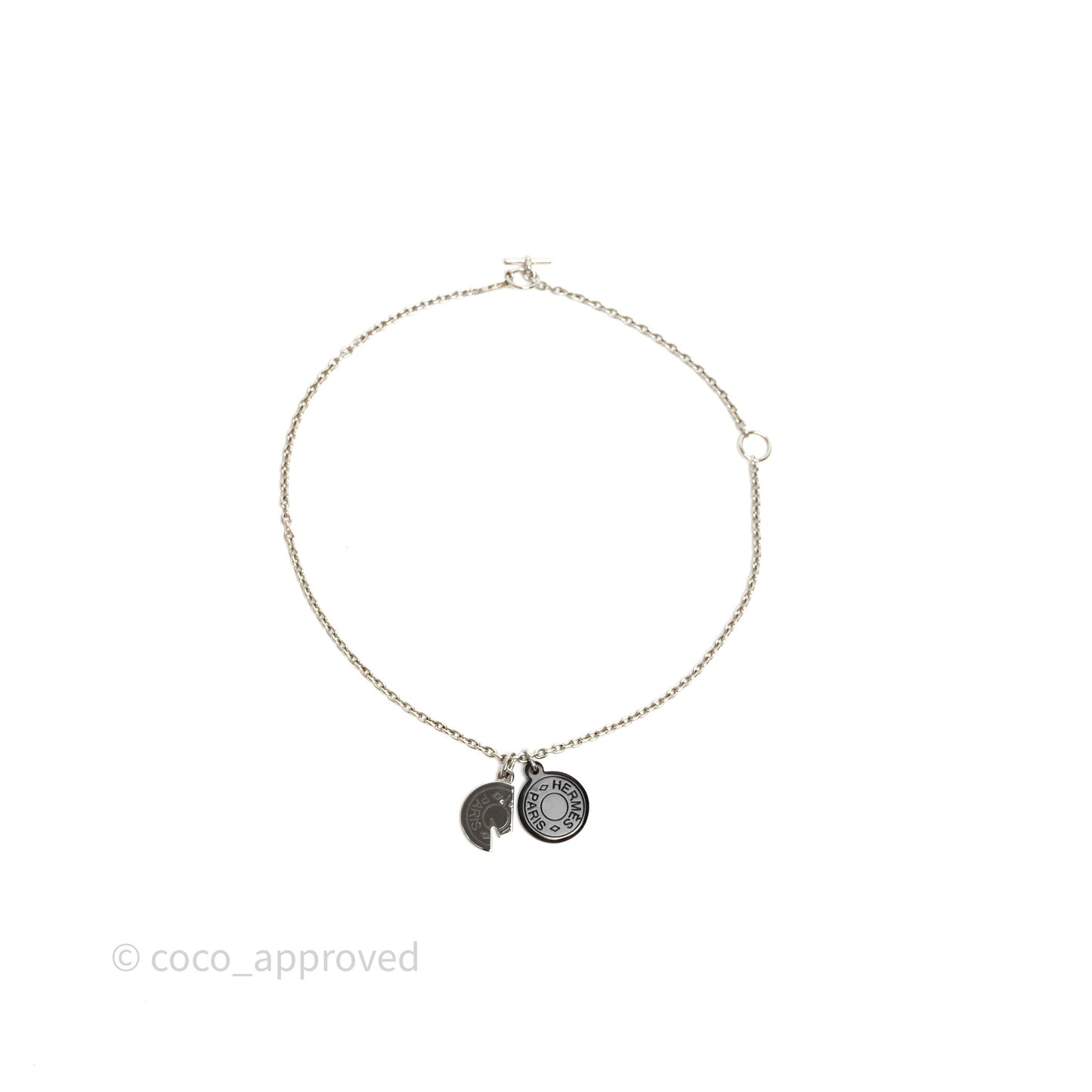 Hermes Carrousel Necklace Horn & Lacquered Palladium Hardware