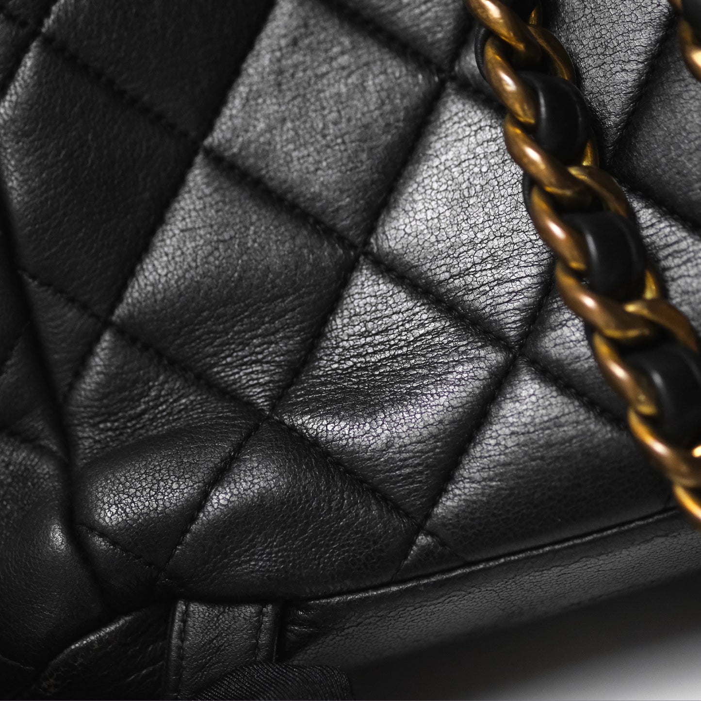 Chanel Vintage CC Duma Backpack Black Lambskin 24K Gold Hardware