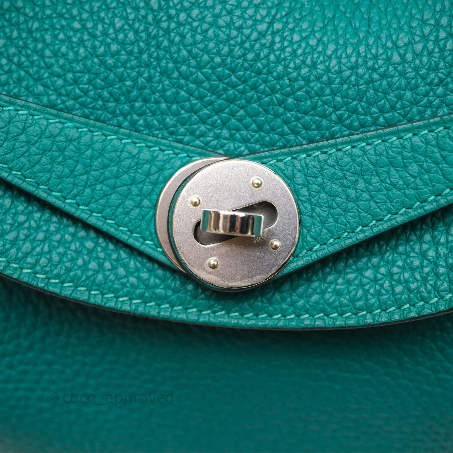 Hermès Lindy 26 Vert Verone U1 Clemence Palladium Hardware