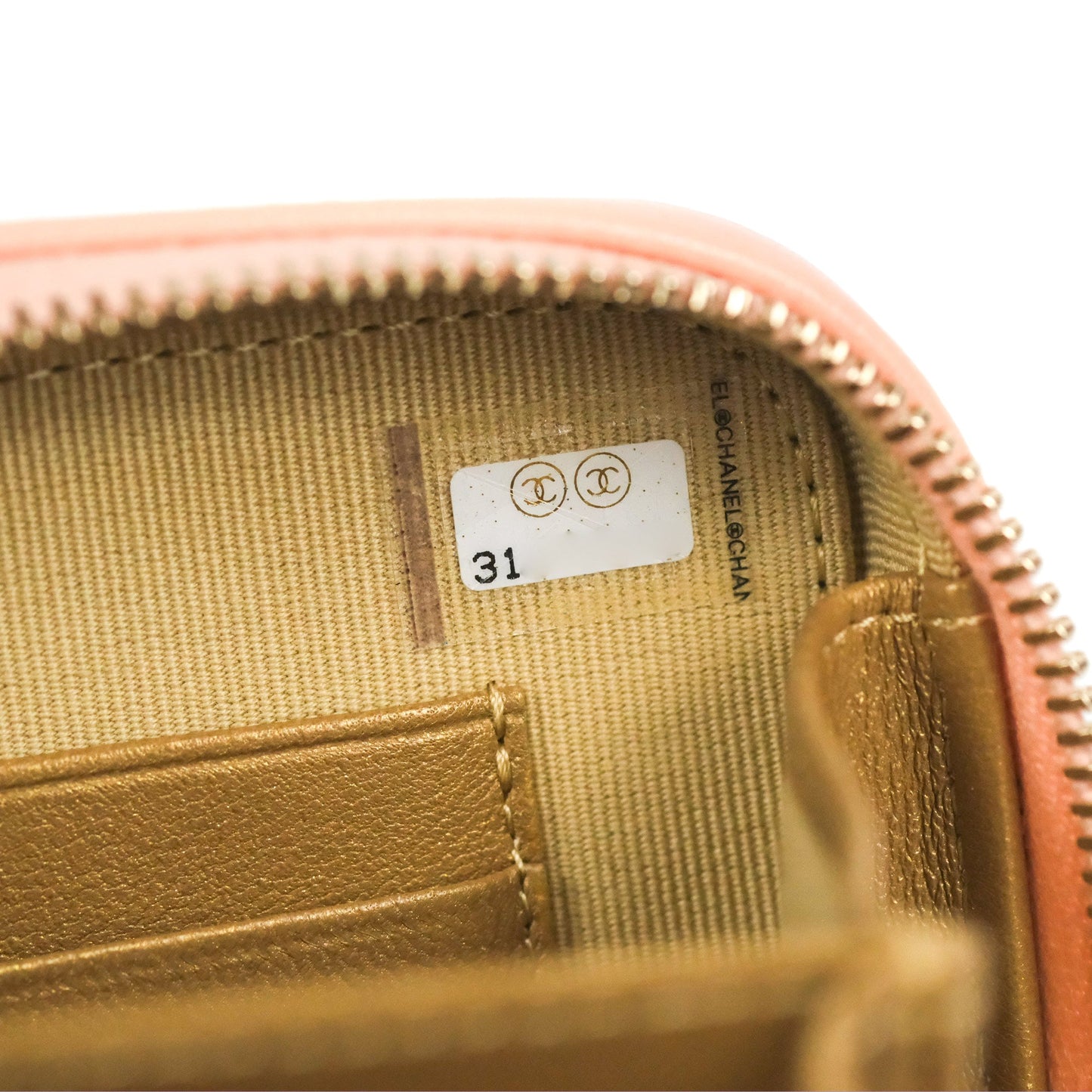 Chanel Mini Pearl Crush Quilted Camera Case Orange Blair Lambskin Aged Gold Hardware