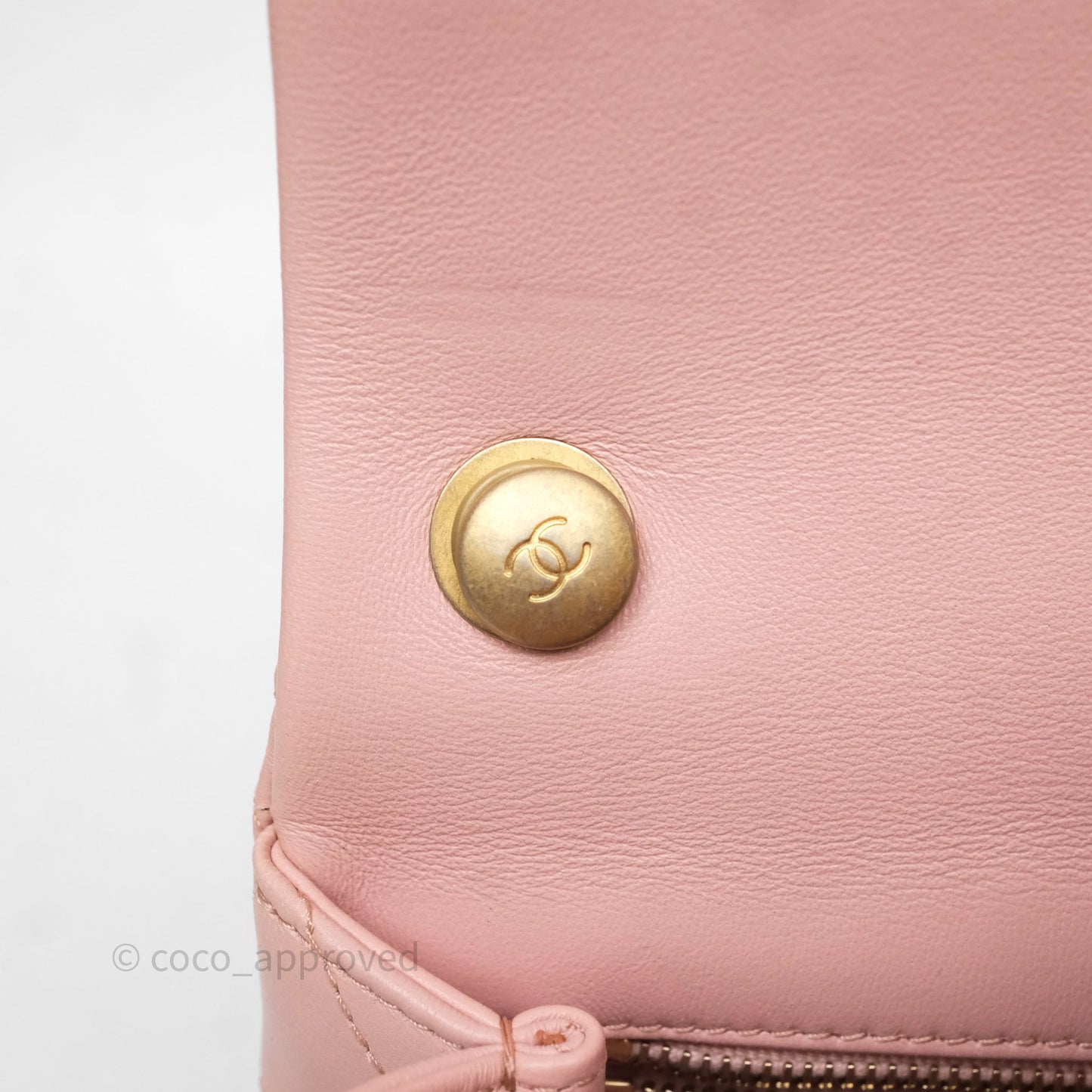 Chanel Quilted Flap Bag With Camellia Adjustable Lambskin Pink Aged Gold Hardware