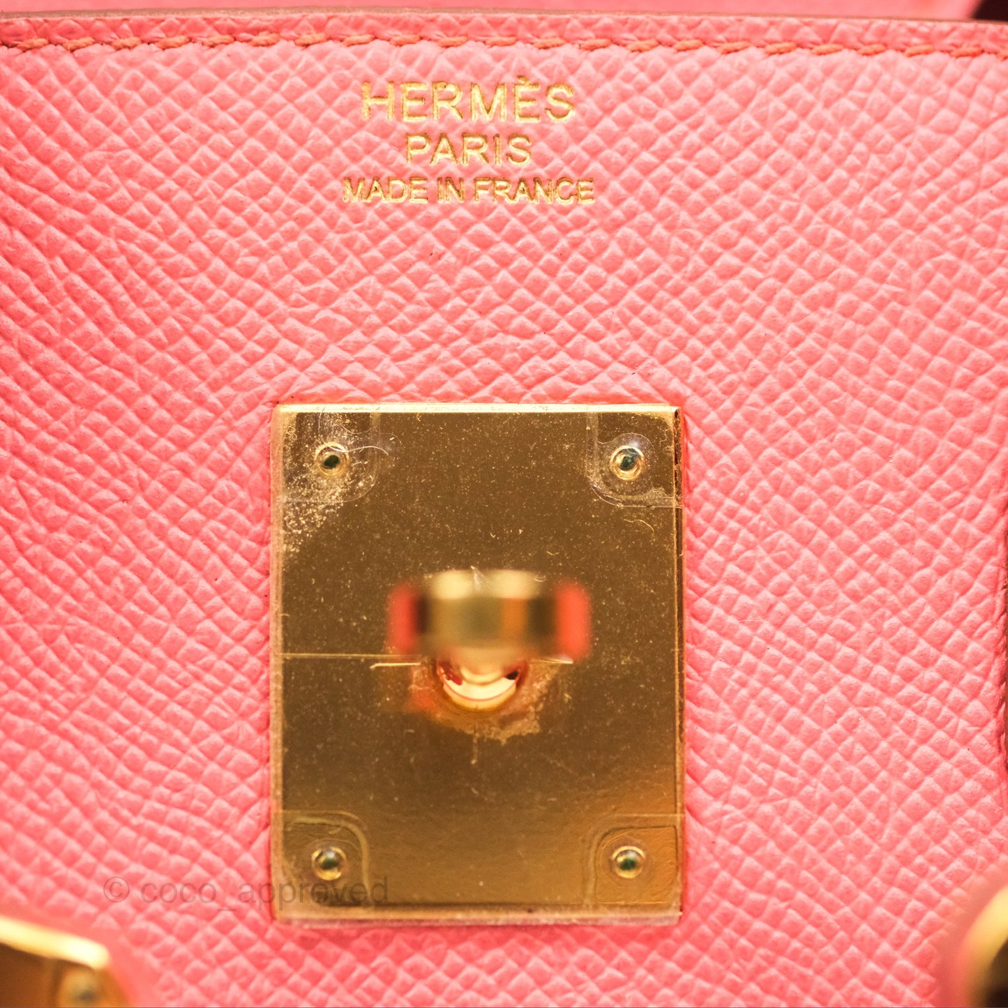 Hermès Birkin 30 Retourne Flamingo I5 Epsom Gold Hardware