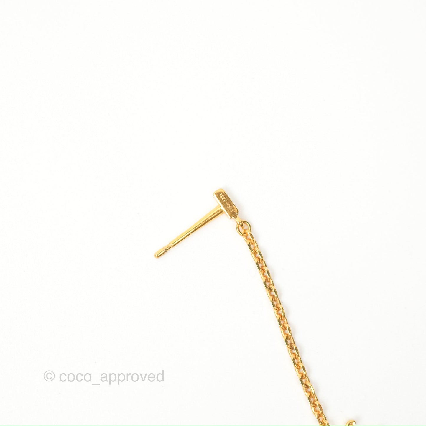 Celine Mini Triomphe Drop Earrings Gold