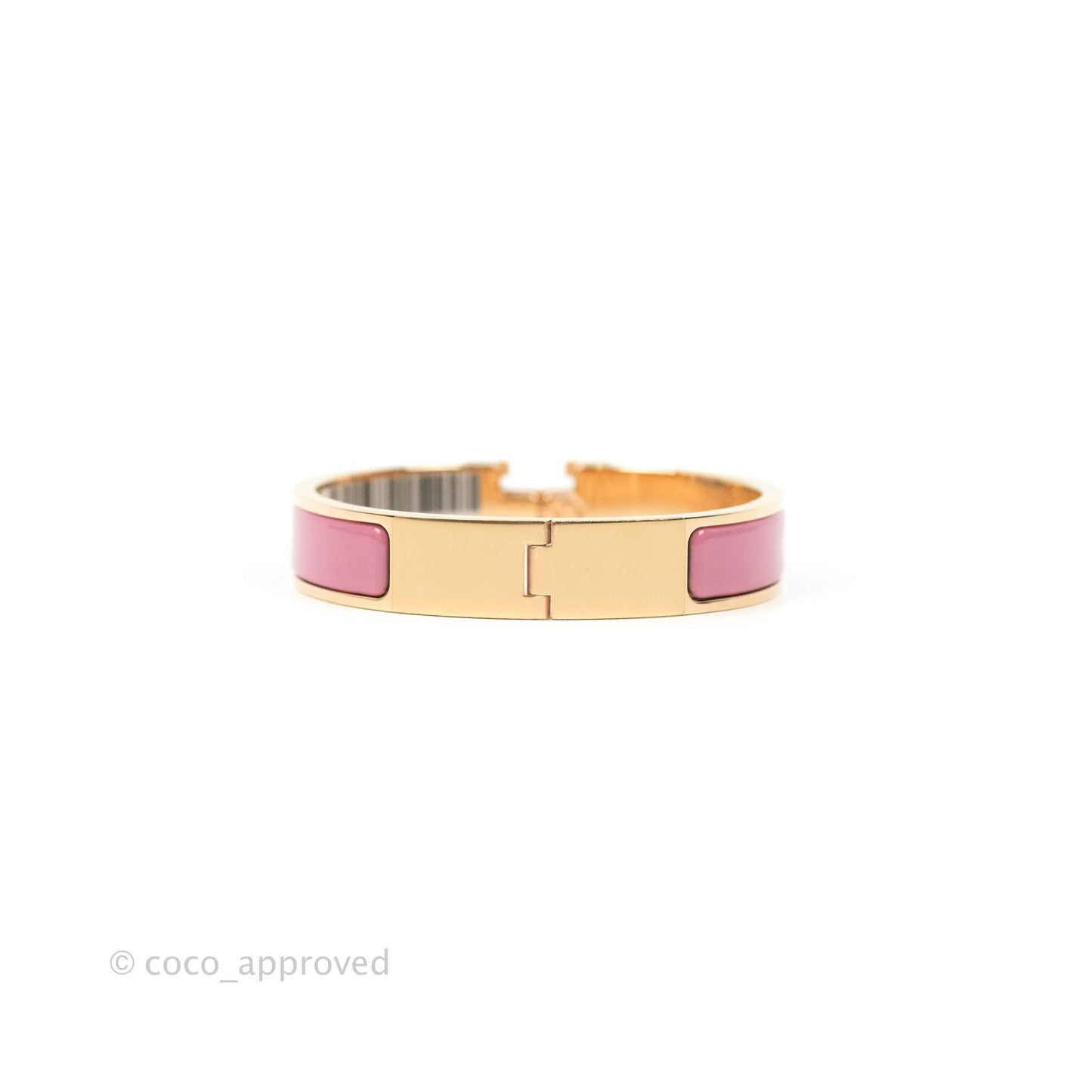 Hermès Clic H Bracelet Rose Patch PM